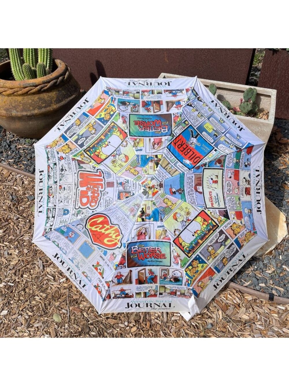 Vintage Newspaper Umbrella Cartoon Comic Strip Print Winston Salem Journal